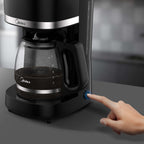 Cafetera de Goteo 10 Tazas 2,5 L Negra Mecánica Midea MCD12MWCK