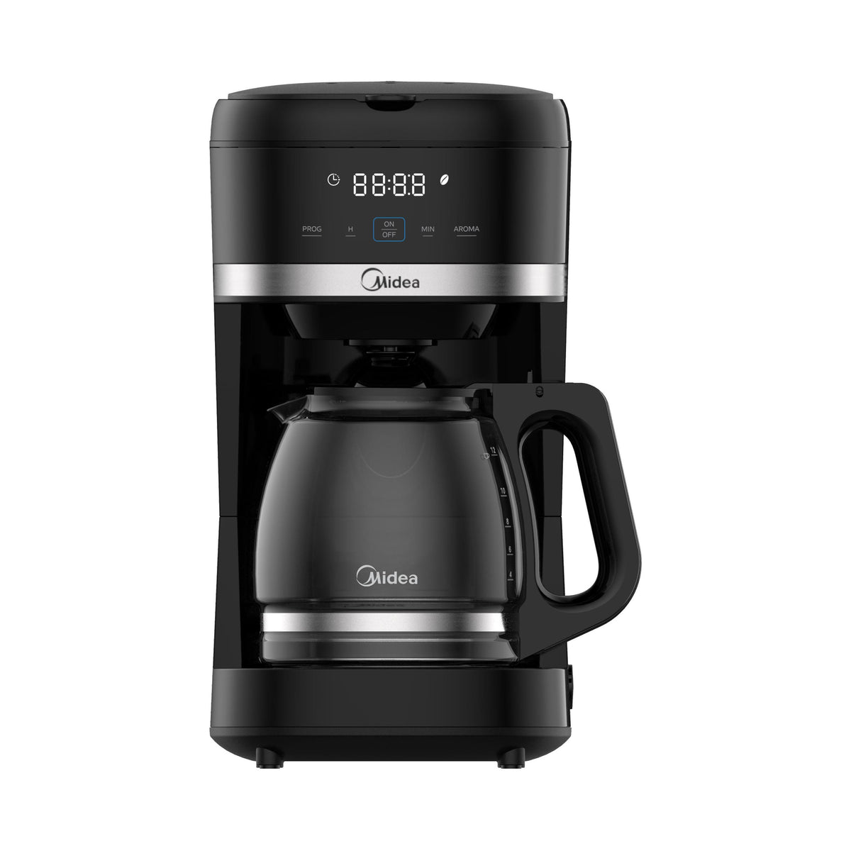 Cafetera de Goteo Digital 10 Tazas 2,5 L Negra Midea MCD12RWCK