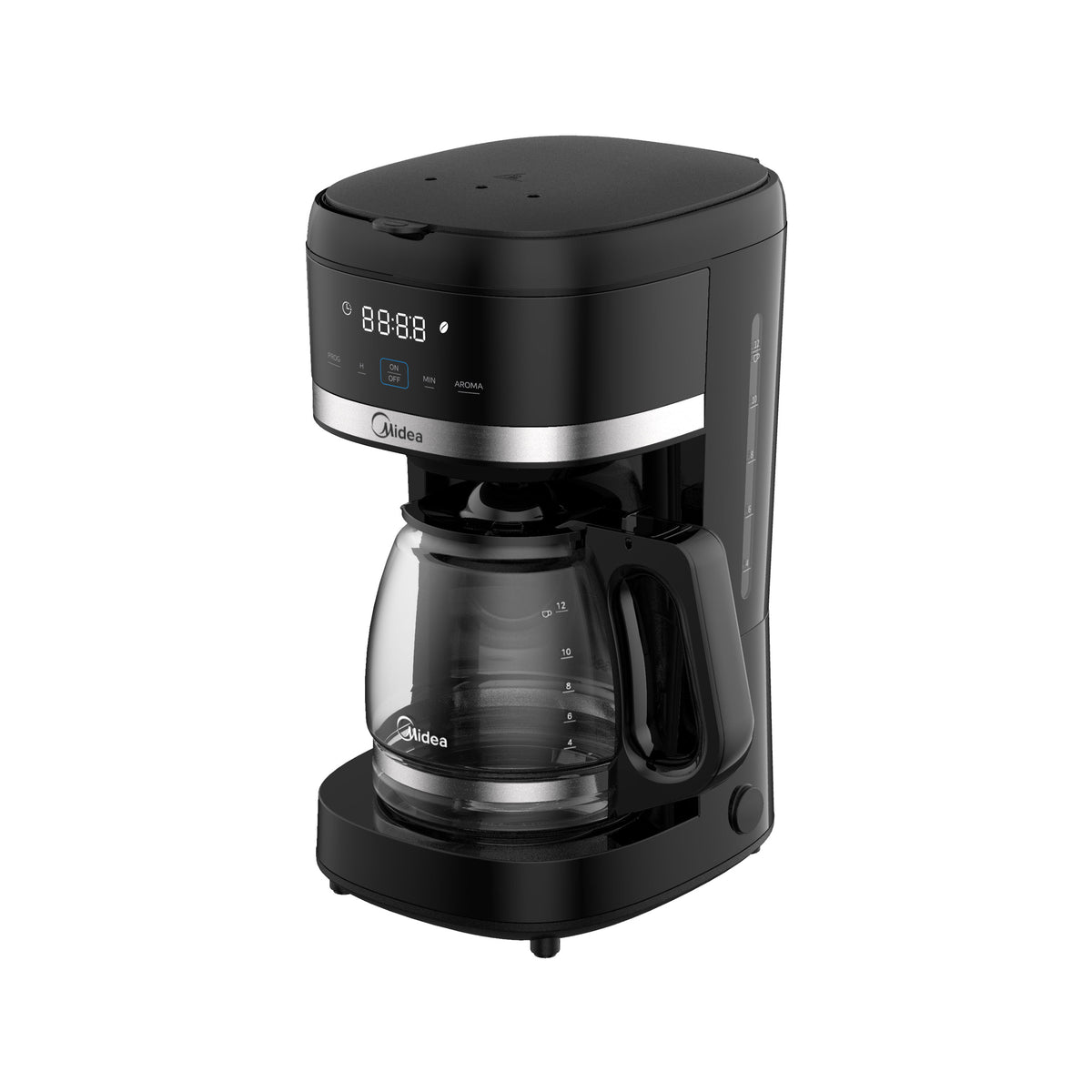Cafetera de Goteo Digital 10 Tazas 2,5 L Negra Midea MCD12RWCK
