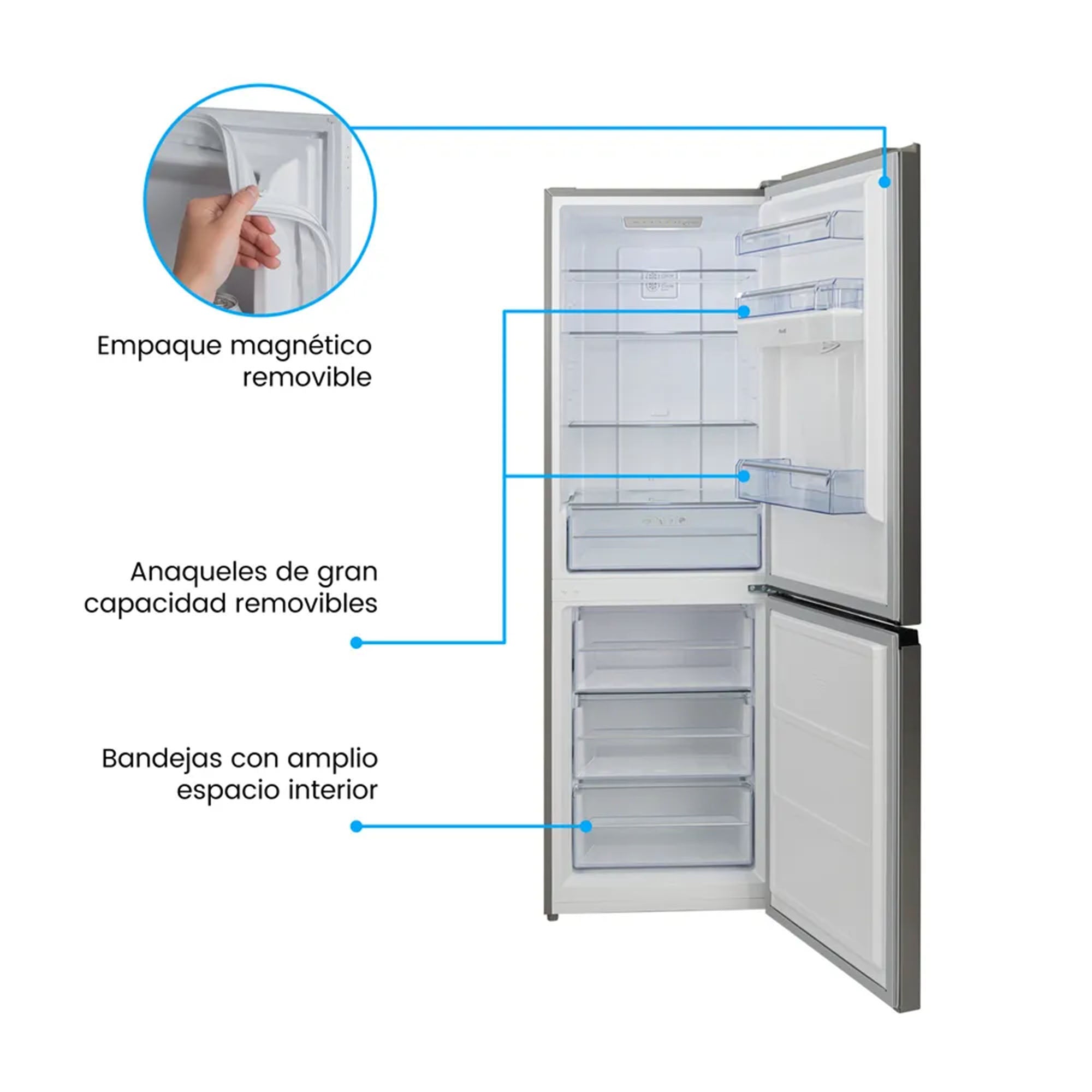 Nevera Bottom Freezer No Frost 325L Challenger CR325