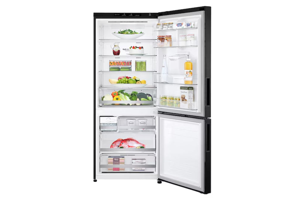 Nevera Bottom Freezer No Frost 420L Negro Mate LG GB41WPT.AMCCCLM