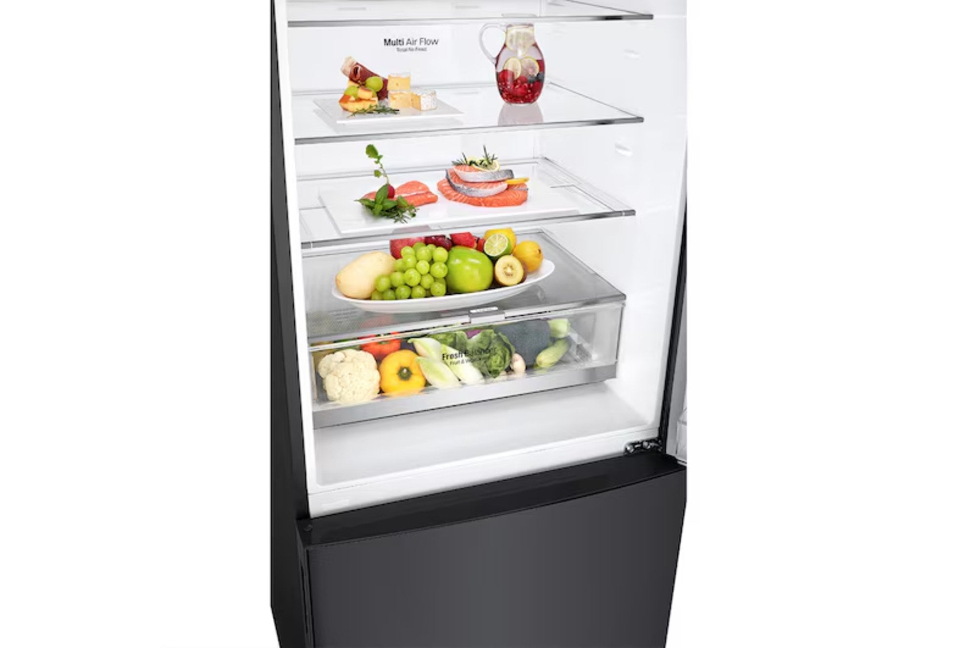Nevera Bottom Freezer No Frost 420L Negro Mate LG GB41WPT.AMCCCLM