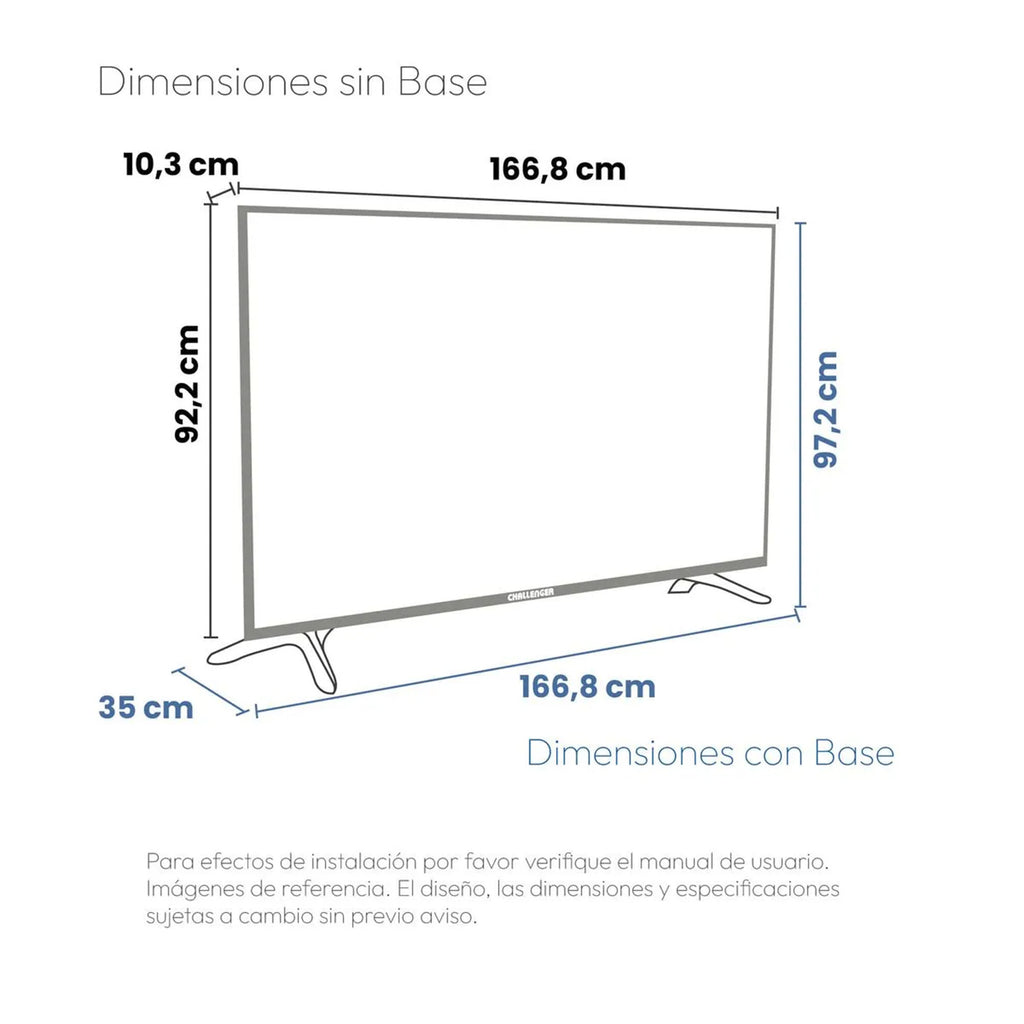 Televisor 75" QLED Google TV- Control por voz - 75KG290 BT T2 Challenger