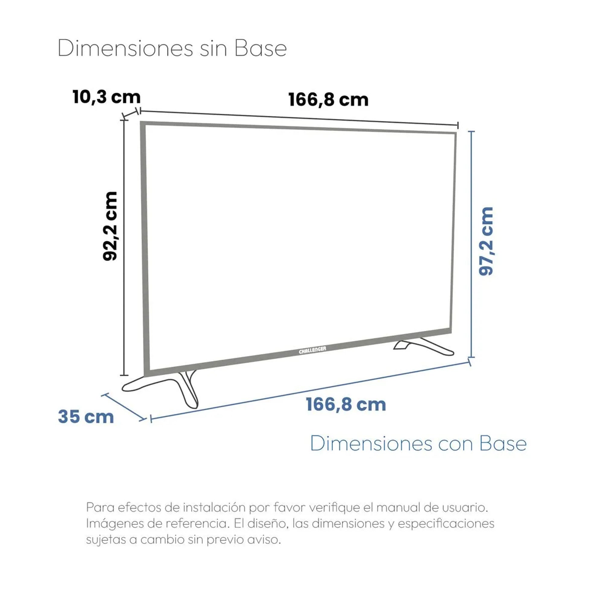 Televisor 75" QLED Google TV- Control por voz - 75KG290 BT T2 Challenger