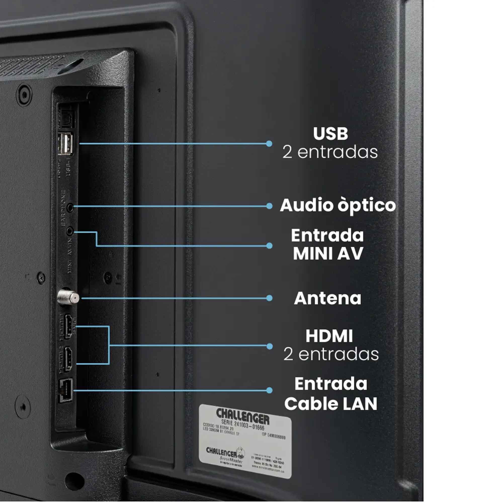 Televisor Smart TV 32" Challenger 32KG84BT