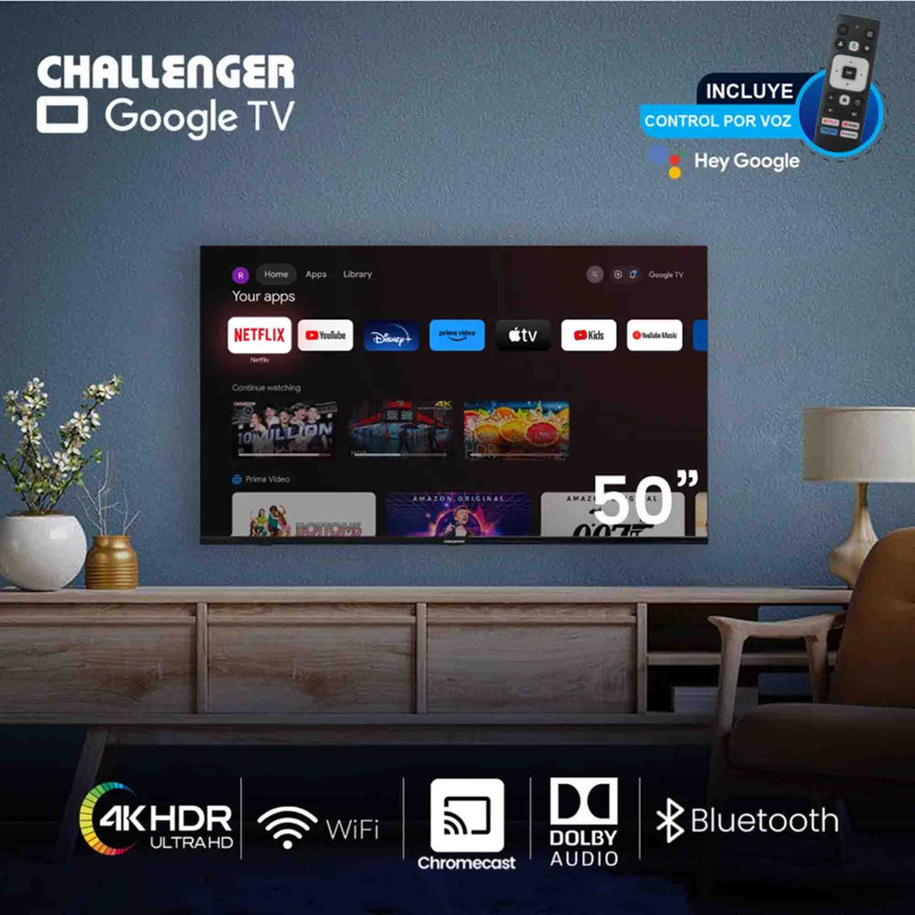 Televisor Smart TV 50" UHD Challenger 50KG85BT