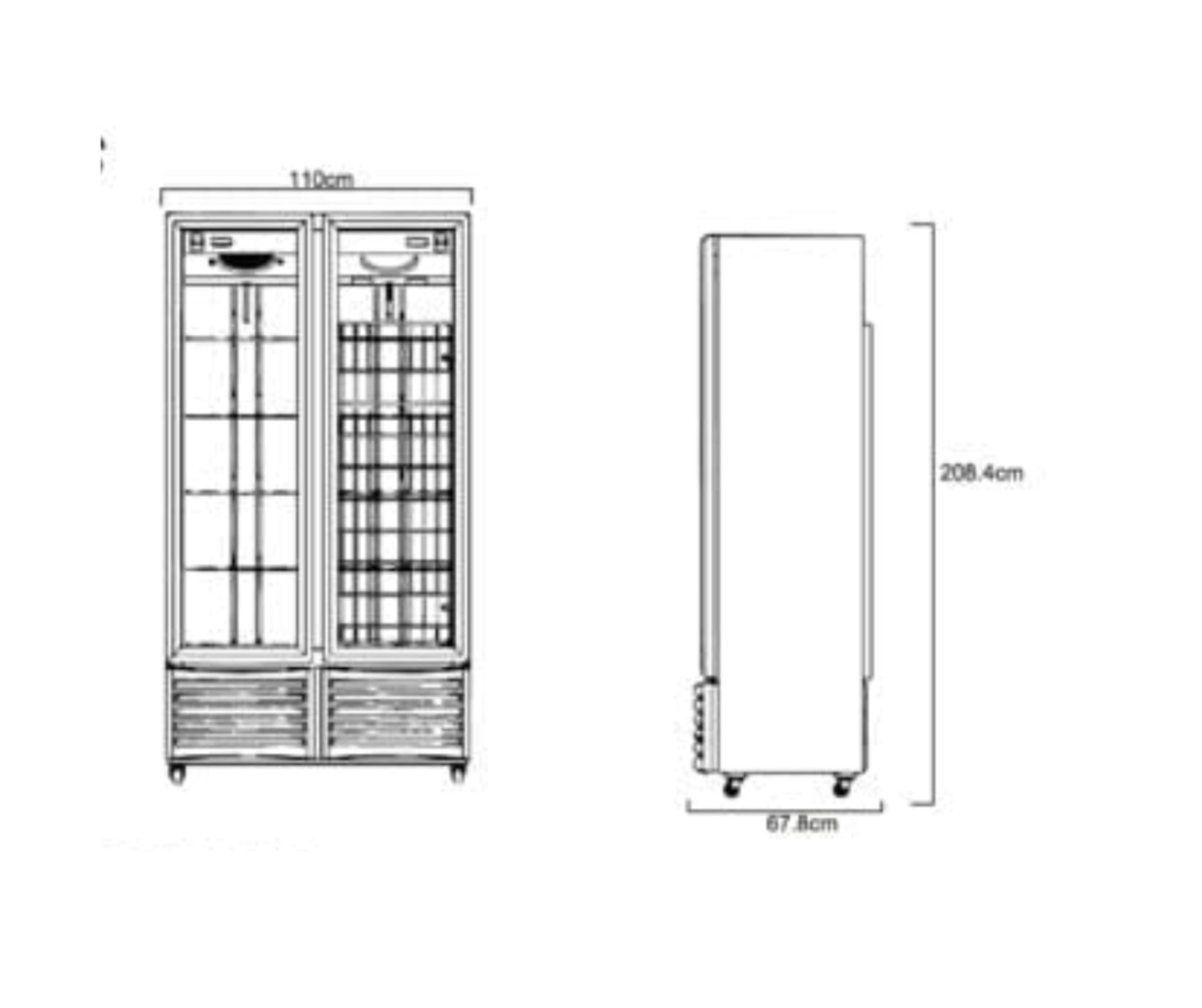 Vitrina Refrigerada Vertical Mixta 25 Pies Inducol VV-MSL-25BL1CDLD