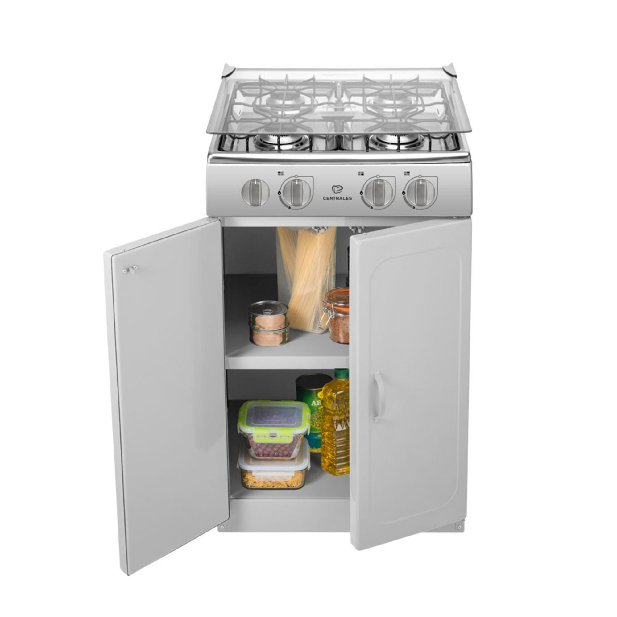 Estufa de piso con Gabinete 52 cm Gas Natural Inoxidable Mabe CCC20GTGXN-5