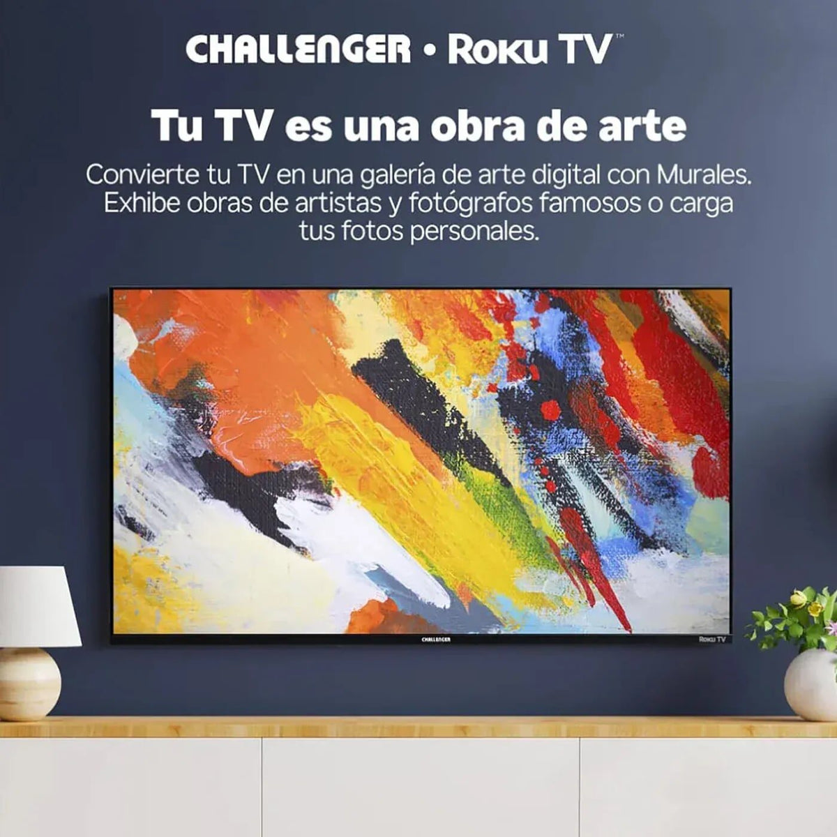 Función Murales de Roku TV: el televisor Challenger muestra obras de arte en la sala